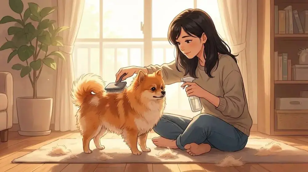 ポメラニアンの換毛期でスカスカな時の対処法