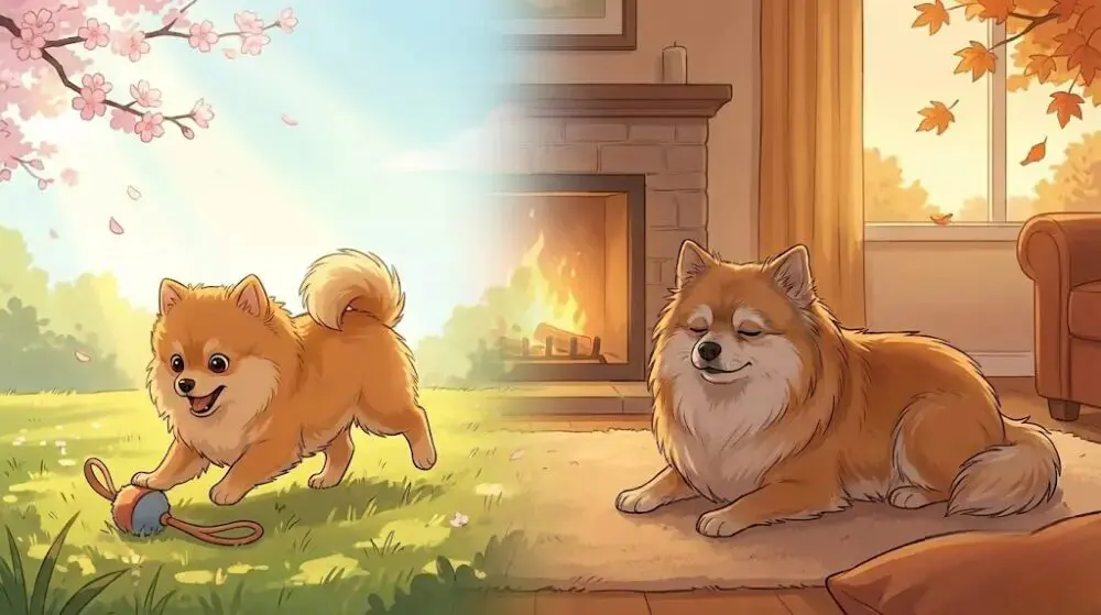 ライフステージで変わるポメラニアンの行動変容