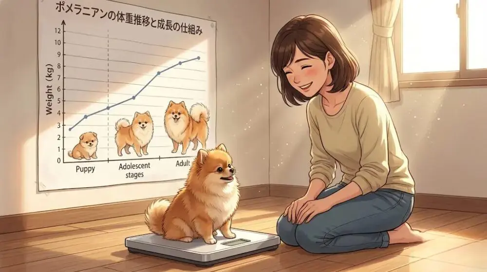 ポメラニアンの体重推移と成長の仕組み