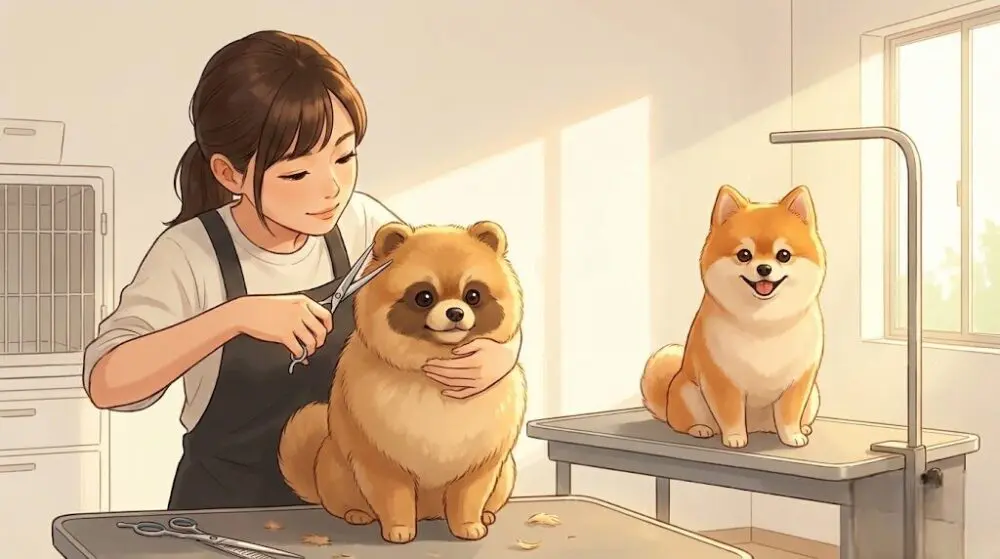 ポメラニアンのたぬき顔やキツネ顔の値段とカット