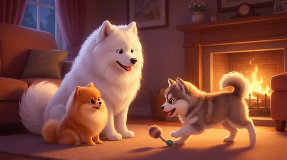 サモエドとポメラニアンミックスの成犬時の特徴