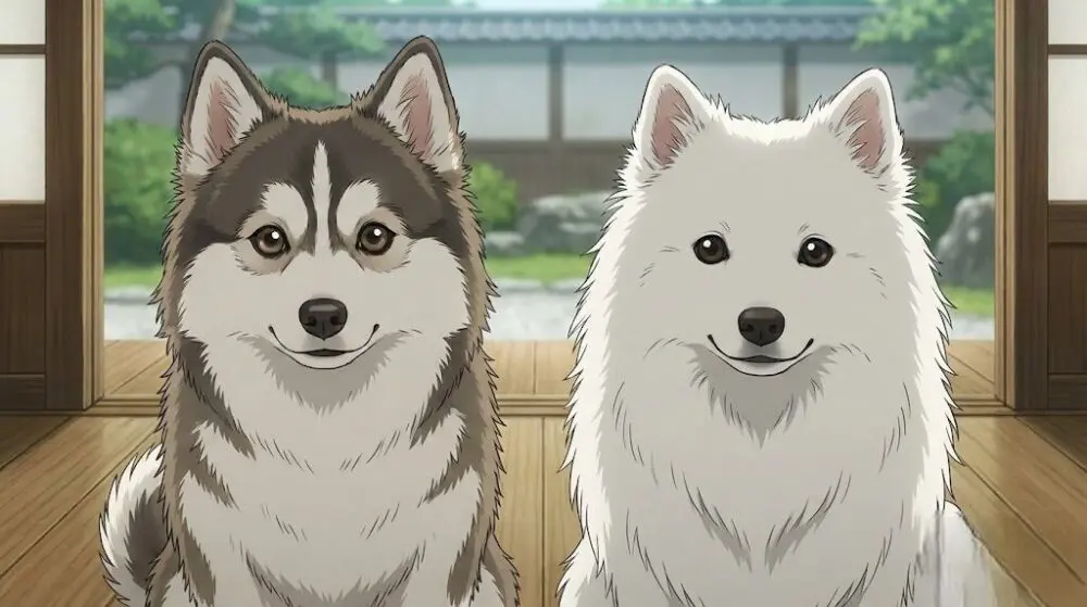 サモエドとポメラニアンミックスと日本スピッツの違い