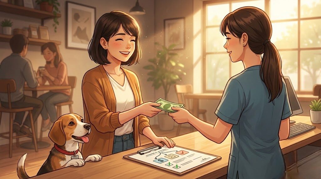 保護犬カフェでの引き取り費用の内訳を理解し納得して支払う