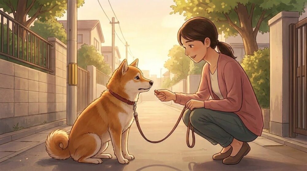 散歩を拒否して歩かない時の脱感作と順化の進め方